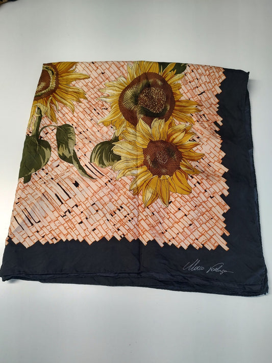MARIO VOELUZA FOULARD 100% SILK SETA SCARVES SCARF SQUARE MADE ITALY