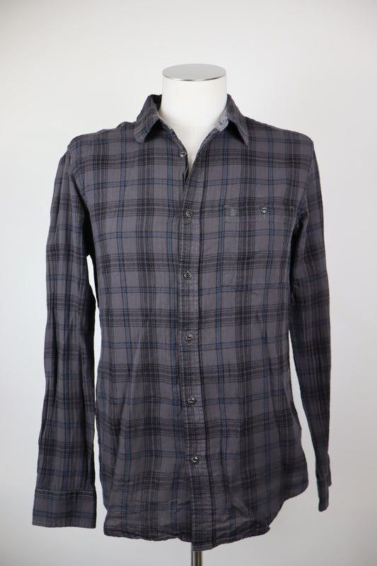 WRANGLER CAMICIA UOMO TG. L MAN CASUAL VINTAGE SHIRT COTONE MANICA LUNGA LOGO