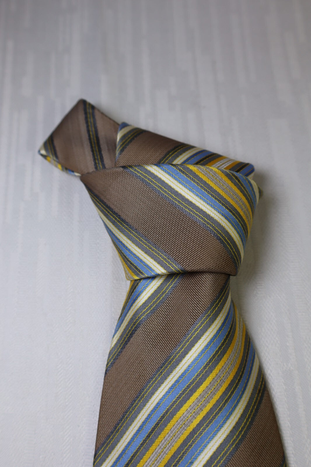 ANDREA CONTE NAPOLI SILK TIE SETA CRAVATTA NECKTIE MADE IN ITALY SELF TIPPED