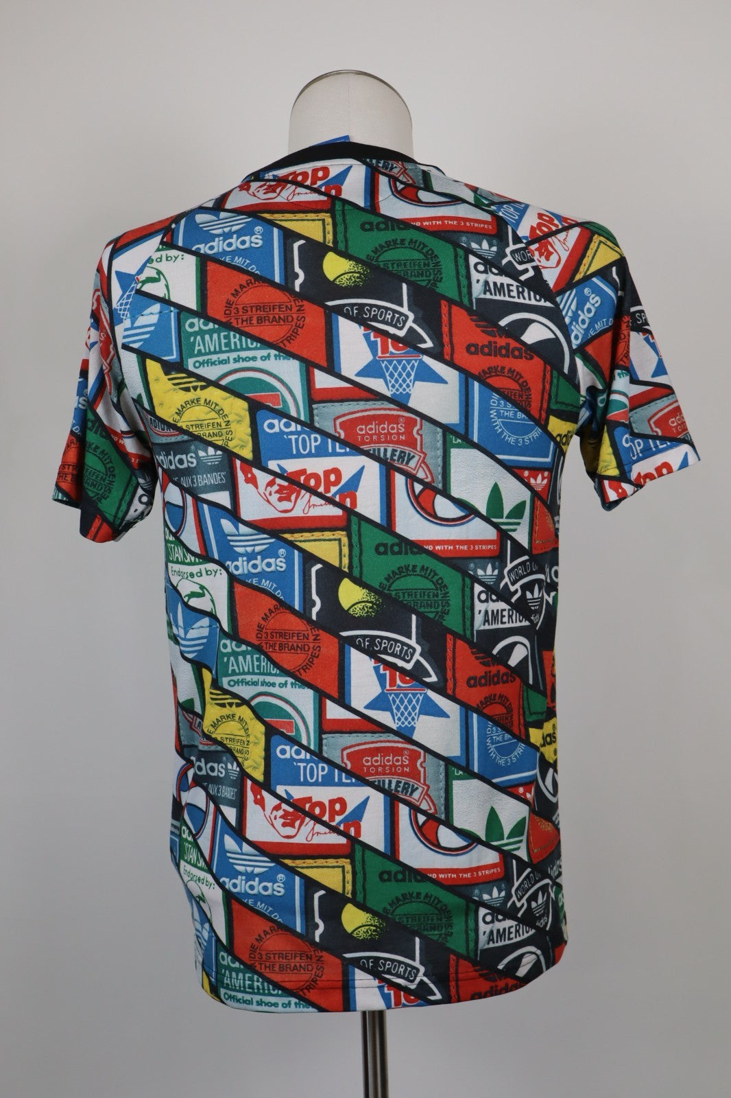 ADIDAS MAGLIA UOMO TG S MAN T-SHIRT CASUAL VINTAGE COTONE COTTON LOGO