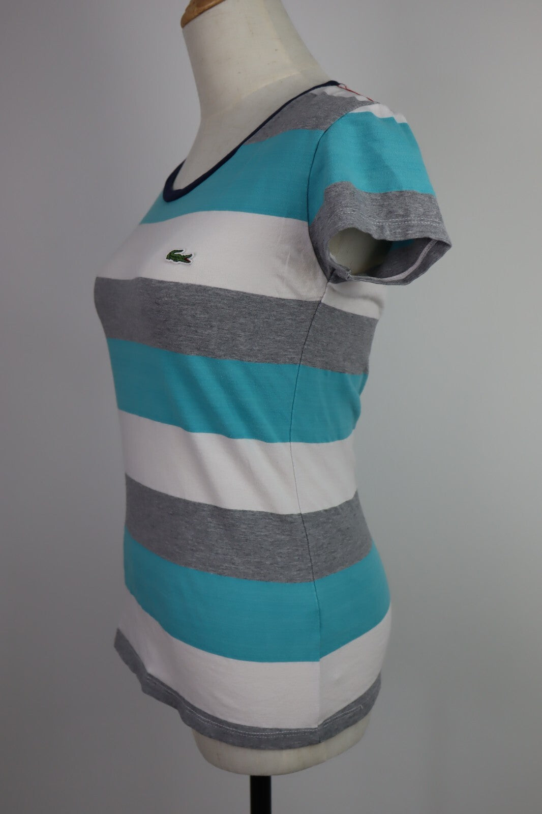 LACOSTE MAGLIA DONNA TG. 40 WOMAN CASUAL VINTAGE TANK TOP T-SHIRT