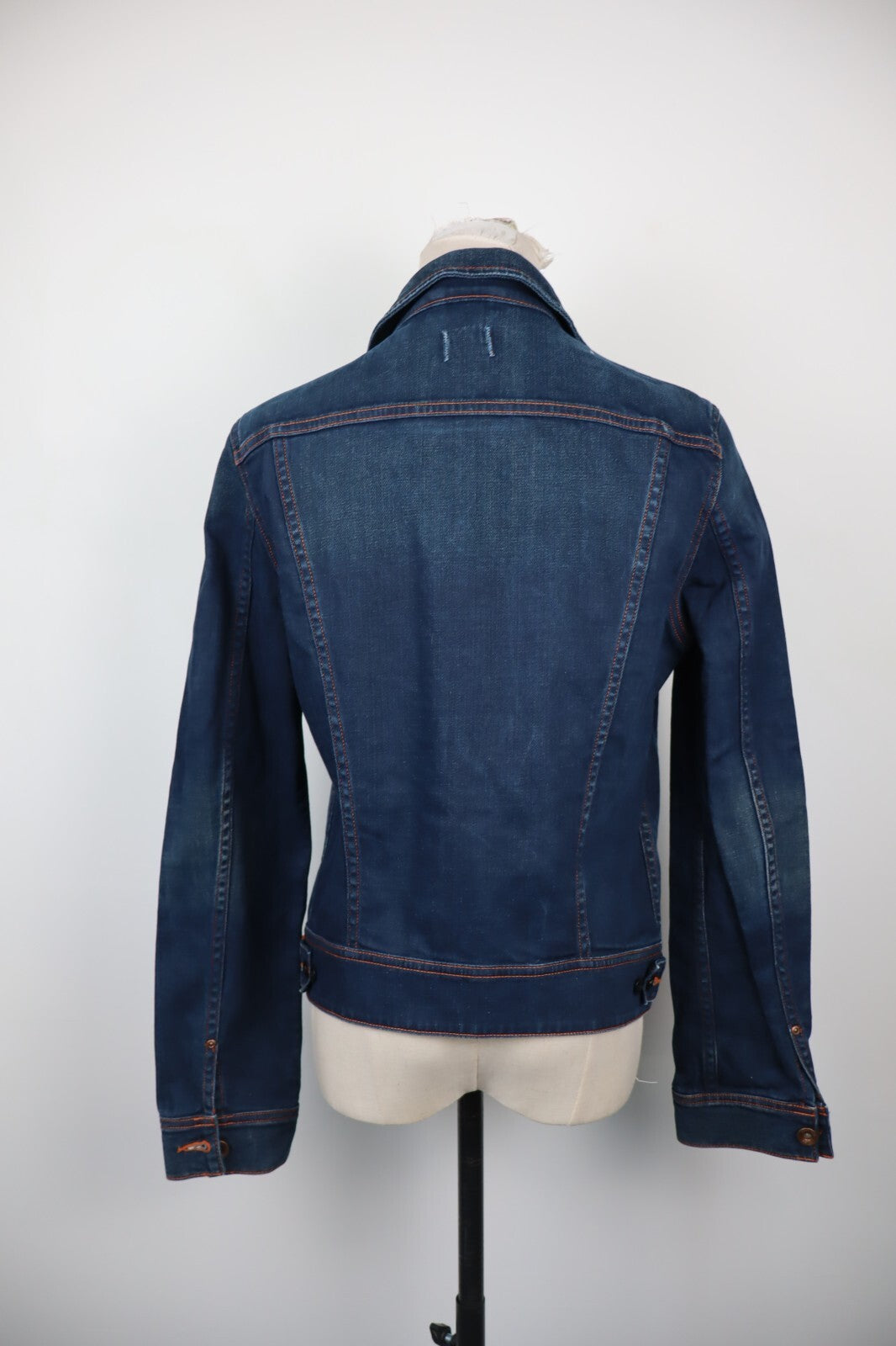 LEE GIUBBINO JEANS DENIM DONNA Tg L WOMAN CASUAL VINTAGE JACKET COTONE COTTON