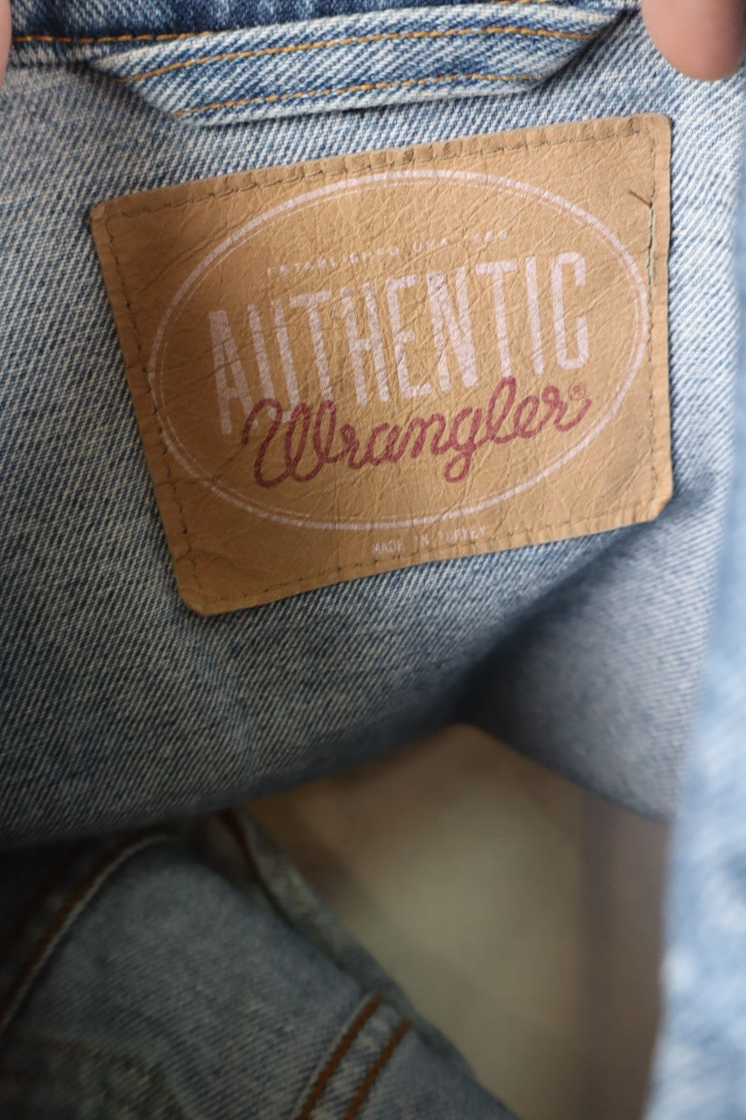 WRANGLER GIUBBINO JEANS COTONE UOMO TG XL MAN JACKET CASUAL VINTAGE DENIM COTTON