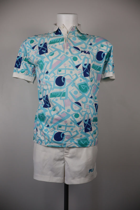 FILA TENNIS COMPLETO GIOCO TG 54 T-SHIRT PANTS UOMO MAN SPORT COTONE