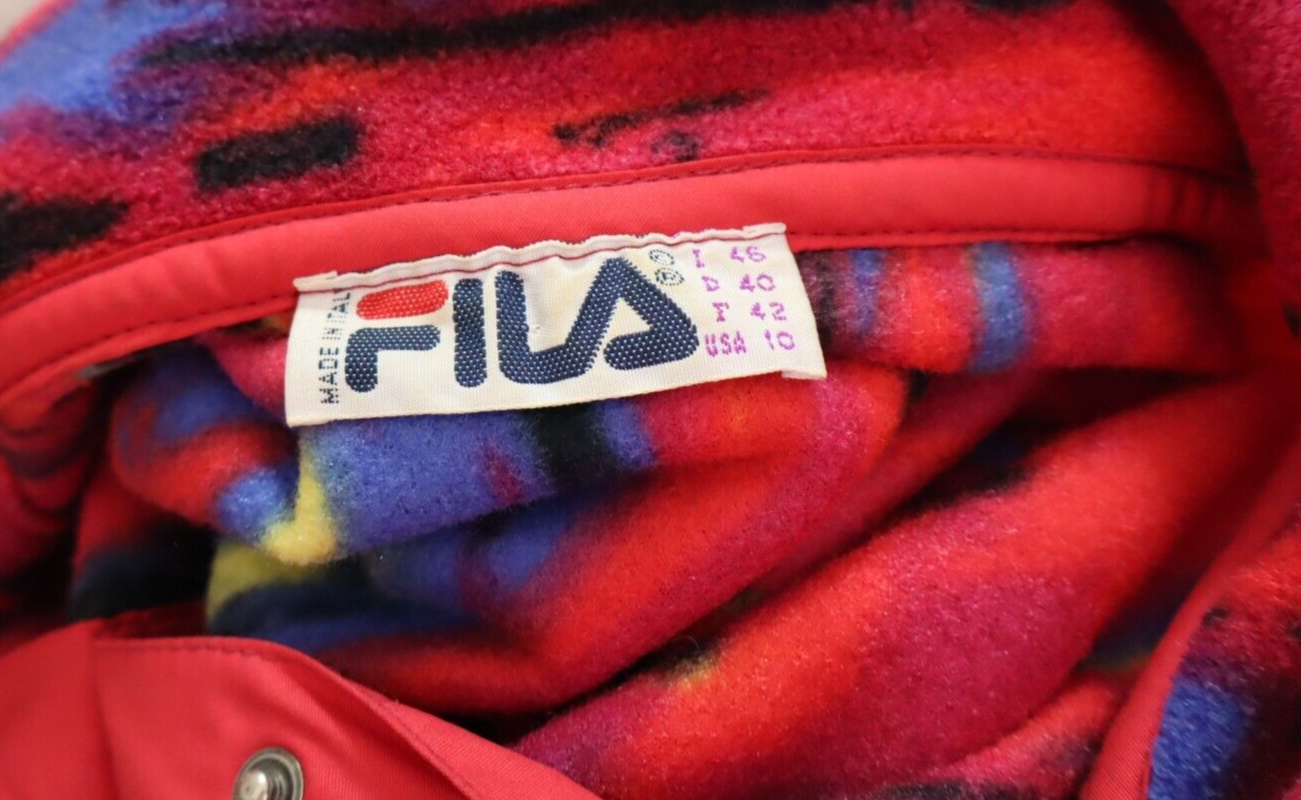 FILA ITALIA FELPA CON ZIP SCI MAGLIA SPORT UOMO TG 46 VINTAGE MAN JACKET CASUAL