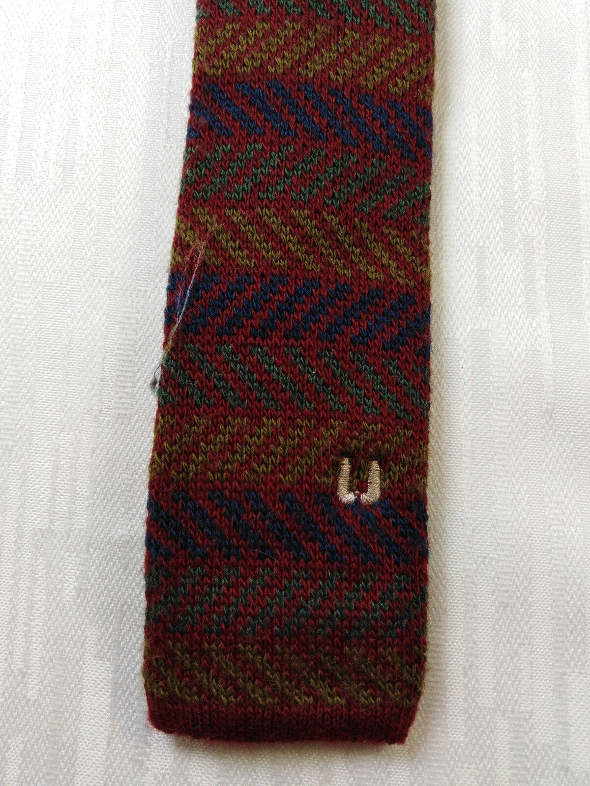 UNGARO 100% LANA TIE CRAVATTA NECKTIE MADE IN ITALY CLASSIC TRUNK