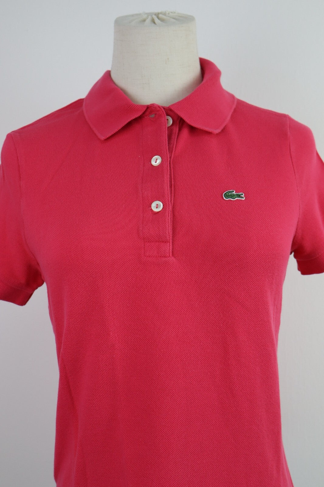LACOSTE POLO MAGLIA DONNA COTONE TG. 38 WOMAN COTTON SHIRT CASUAL VINTAGE