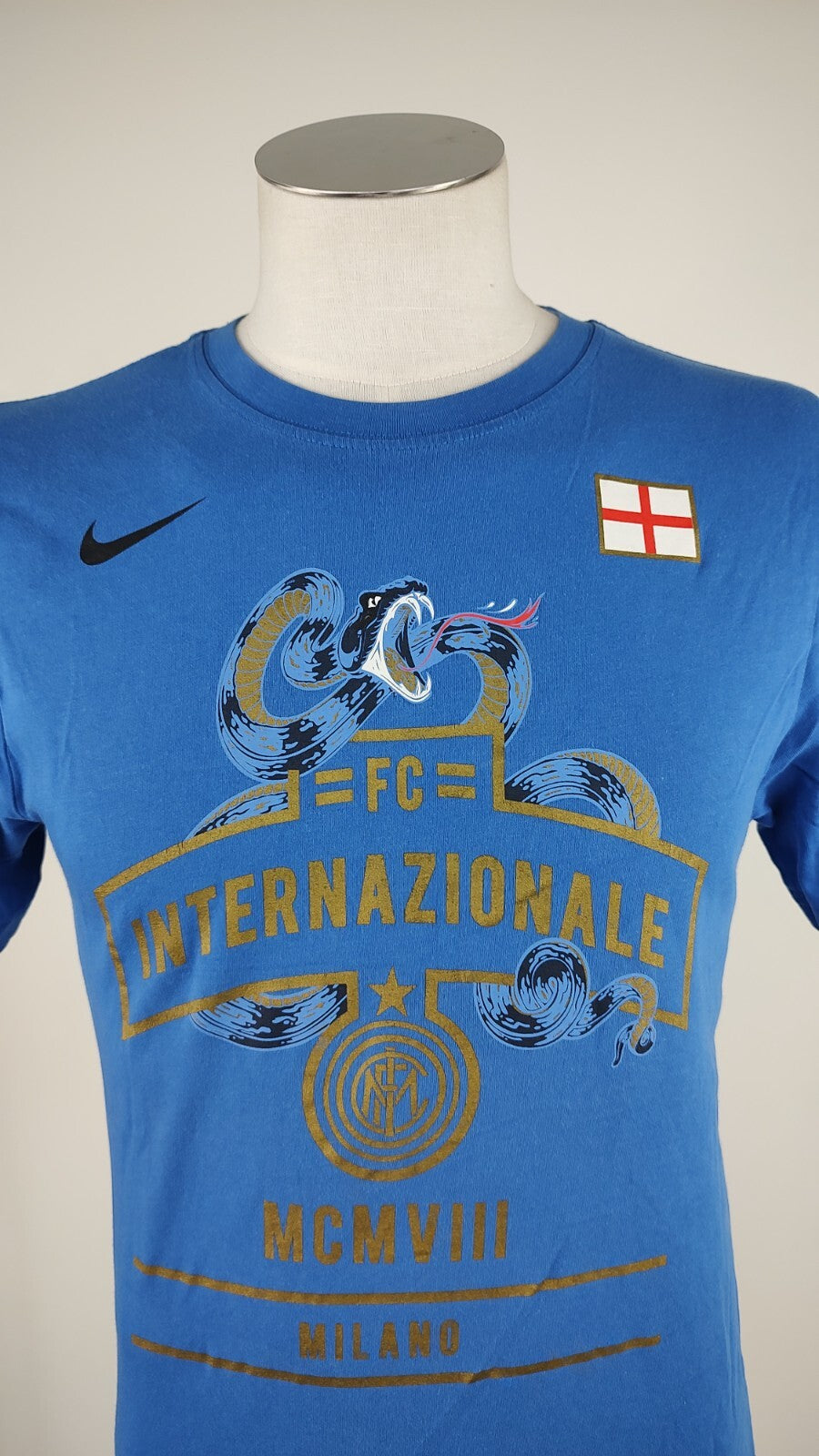 NIKE INTER MAGLIA CALCIO UOMO TG S MAN T-SHIRT CASUAL VINTAGE