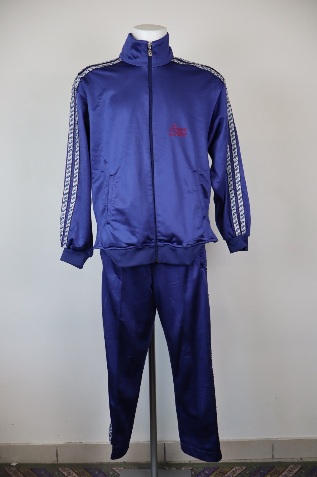 ASICS TUTA COMPLETA DUE PEZZI Tg. 50 TRACKSUIT JACKET PANTS UOMO SPORT