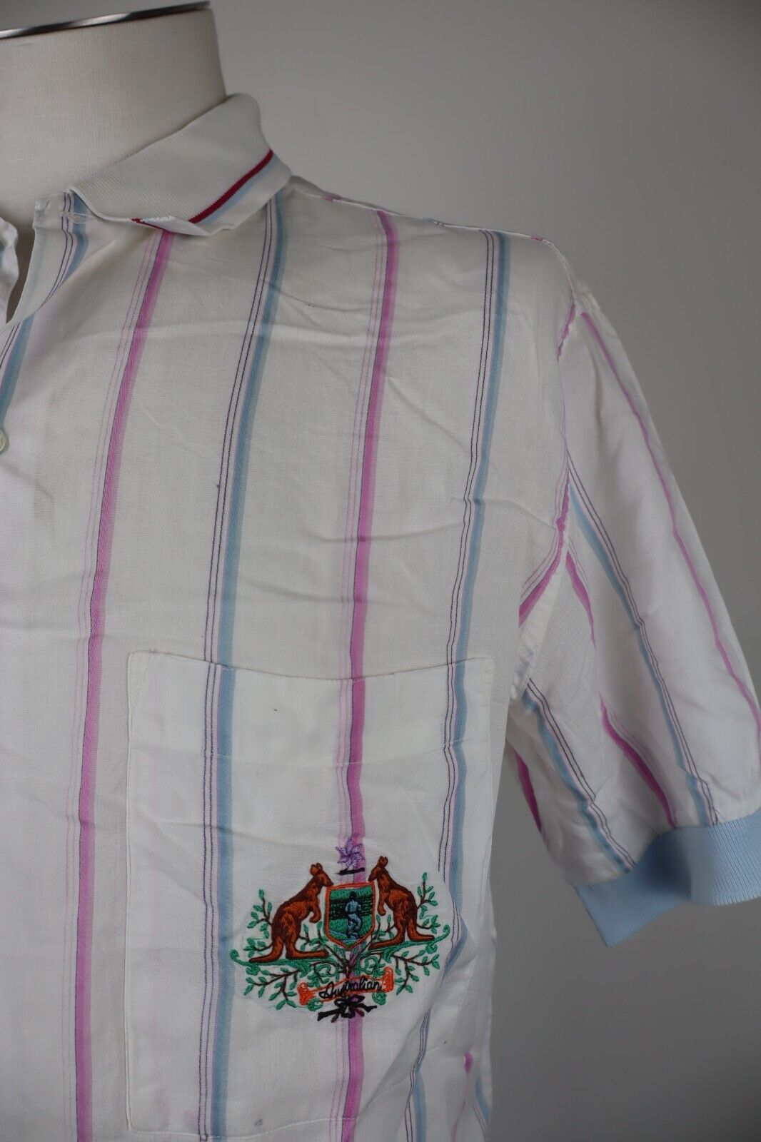 AUSTRALIAN L'ALPINA CAMICIA UOMO COTONE TG. 48 MAN CASUAL VINTAGE SHIRT