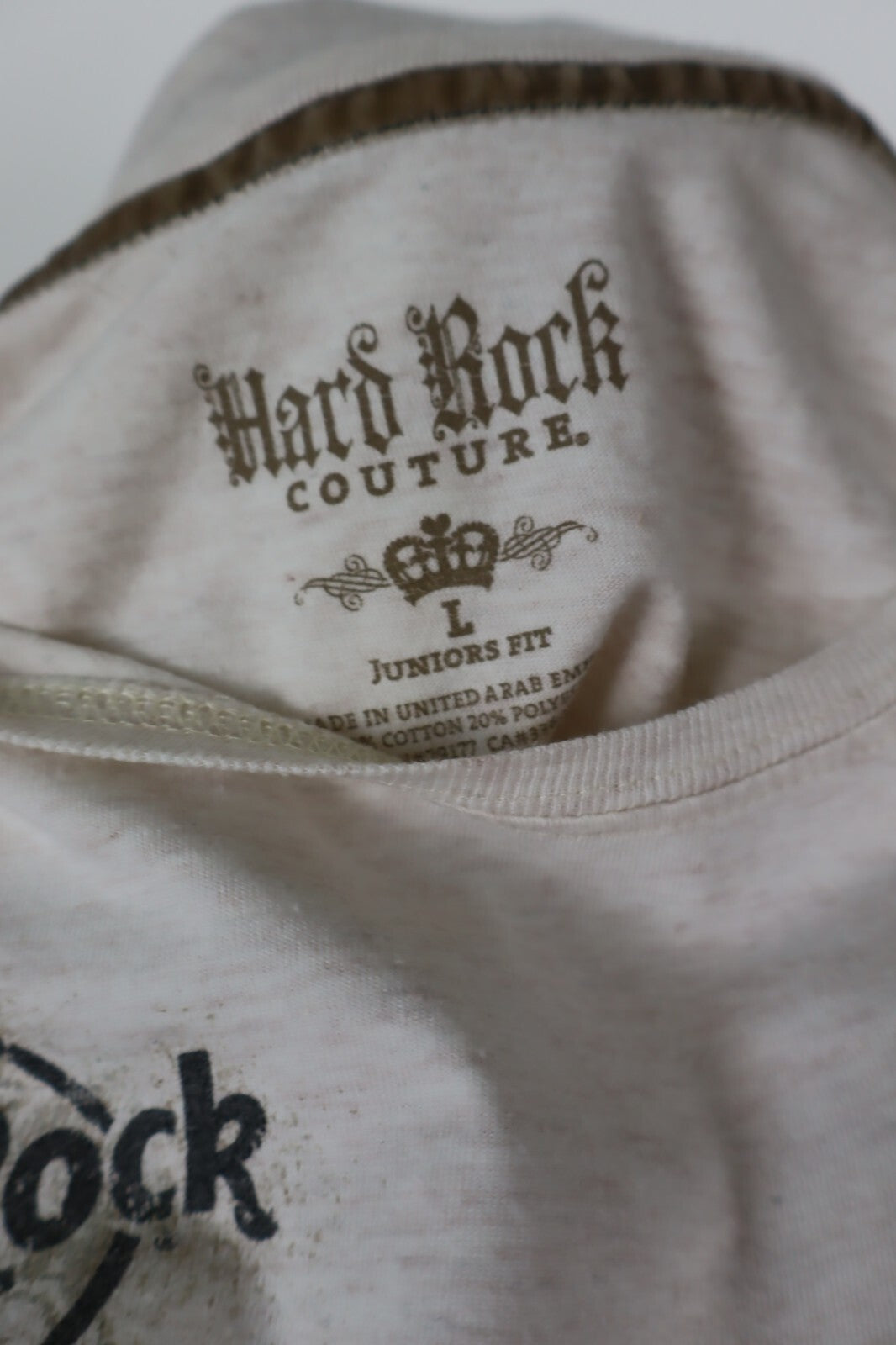 HARD ROCK BARCELLONA MAGLIA DONNA TG. L WOMAN CASUAL VINTAGE T-SHIRT TOP COTONE