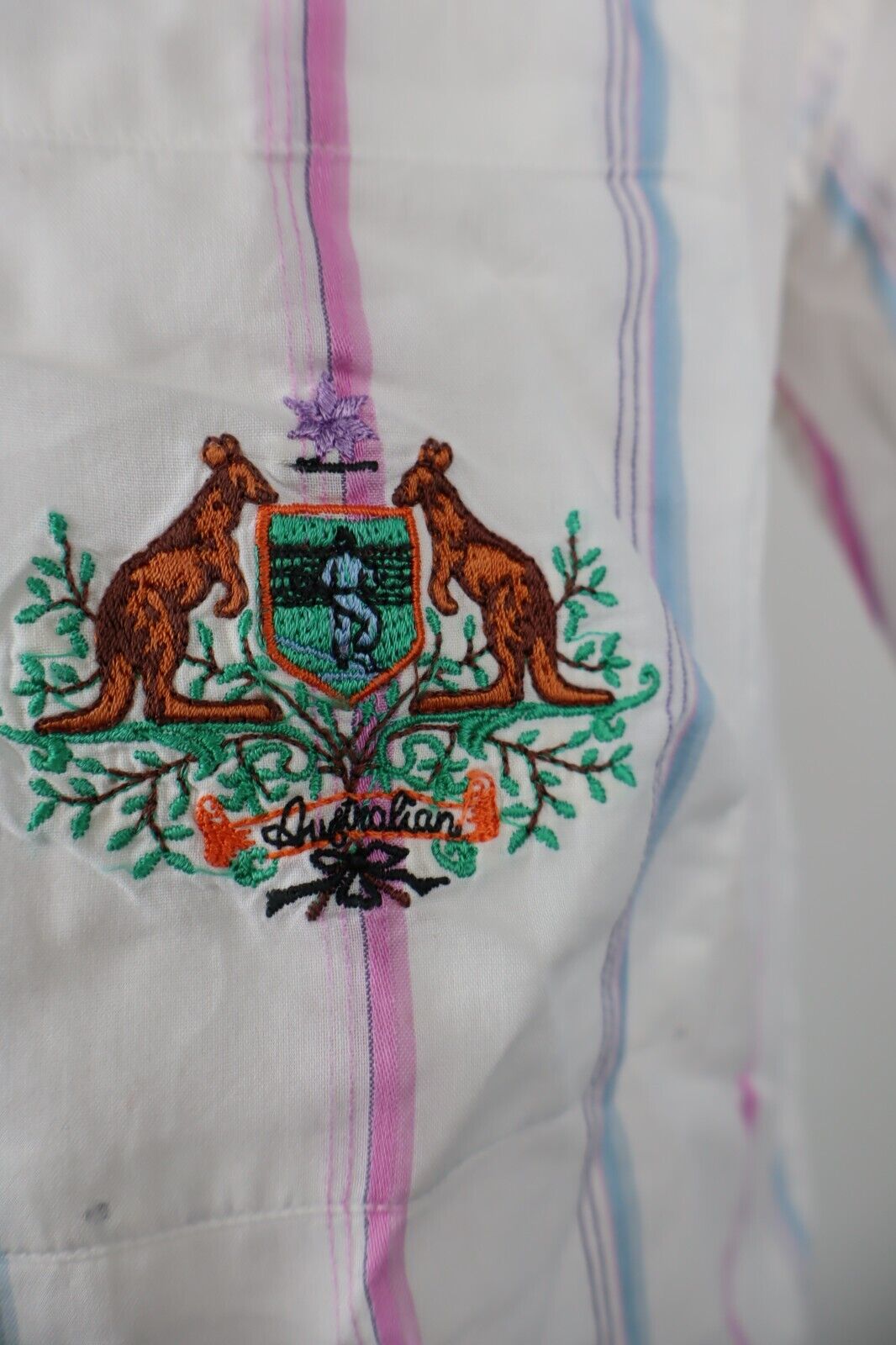 AUSTRALIAN L'ALPINA CAMICIA UOMO COTONE TG. 48 MAN CASUAL VINTAGE SHIRT
