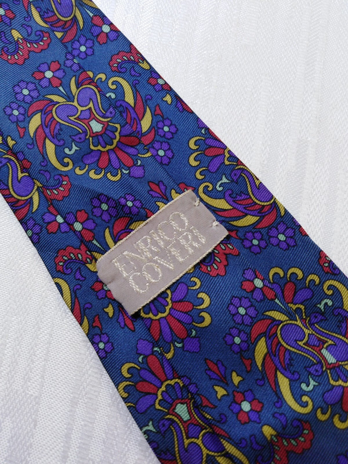 ENRICO COVERI 100% SILK TIE SETA CRAVATTA NECKTIE MADE IN ITALY CLASSIC