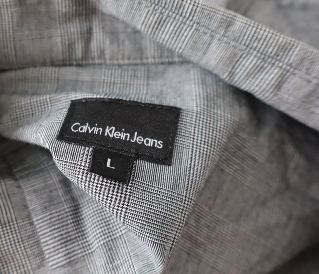 CALVIN KLEIN JEANS CAMICIA SHIRT UOMO Tg L MAN VINTAGE CASUAL COTONE COTTON