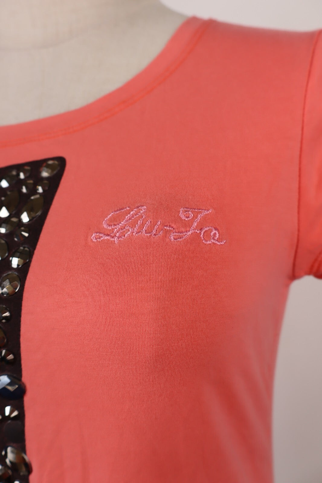 LIU JO MAGLIA MEZZE MANICHE DONNA TG. M WOMAN CASUAL VINTAGE T-SHIRT COTONE
