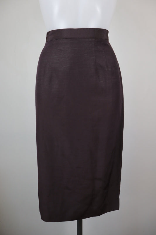 LUISA SPAGNOLI GONNA DONNA LINO VISCOSA WOMAN LINEN SKIRT Tg. 48 CASUAL VINTAGE
