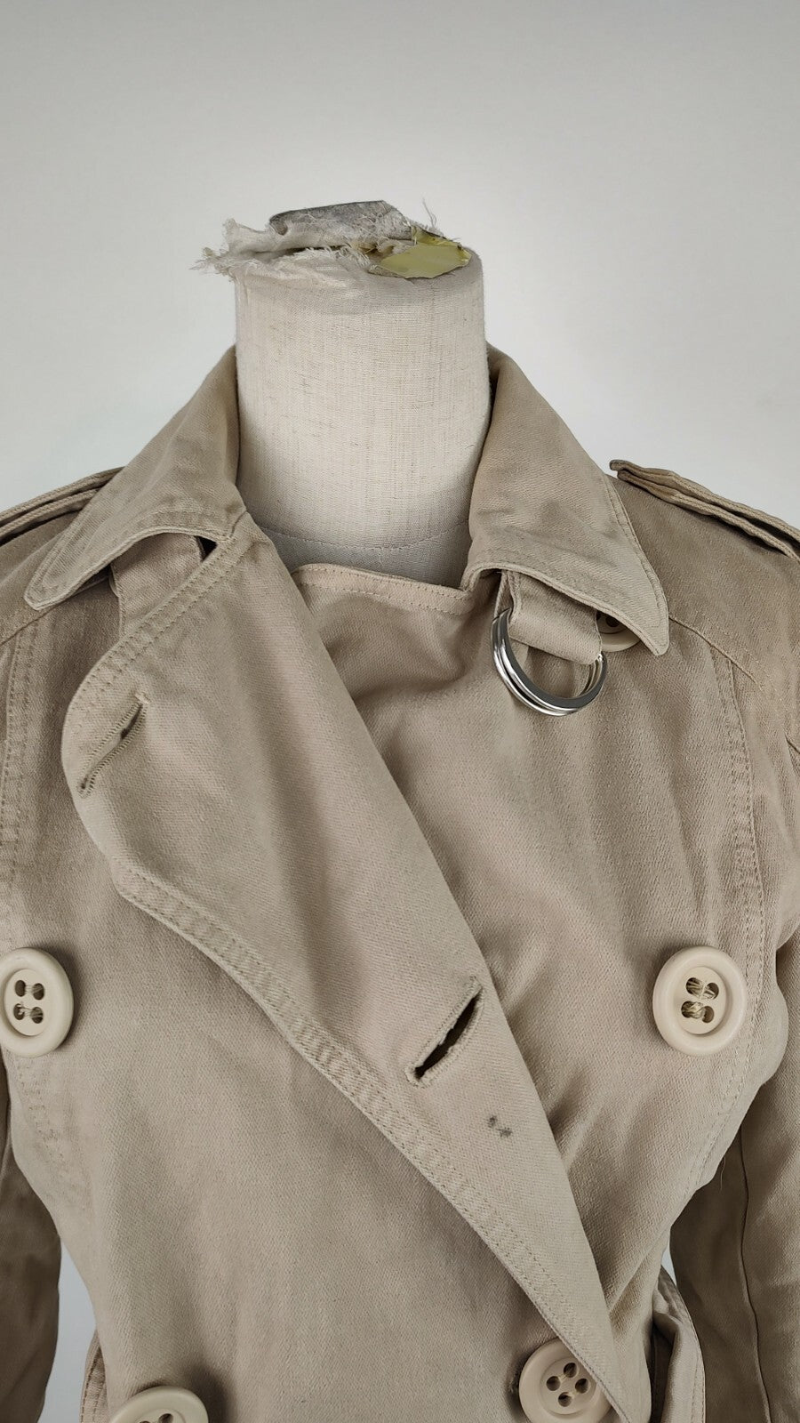 MAX & CO CAPPOTTO TRENCH DONNA Tg 38 WOMAN COTONE COAT VINTAGE CASUAL MADE ITALY