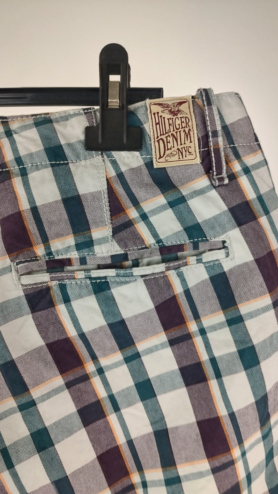 HILFIGER DENIM PANTALONI BERMUDA UOMO COTONE TG. W33 MAN PANTS CASUAL VINTAGE