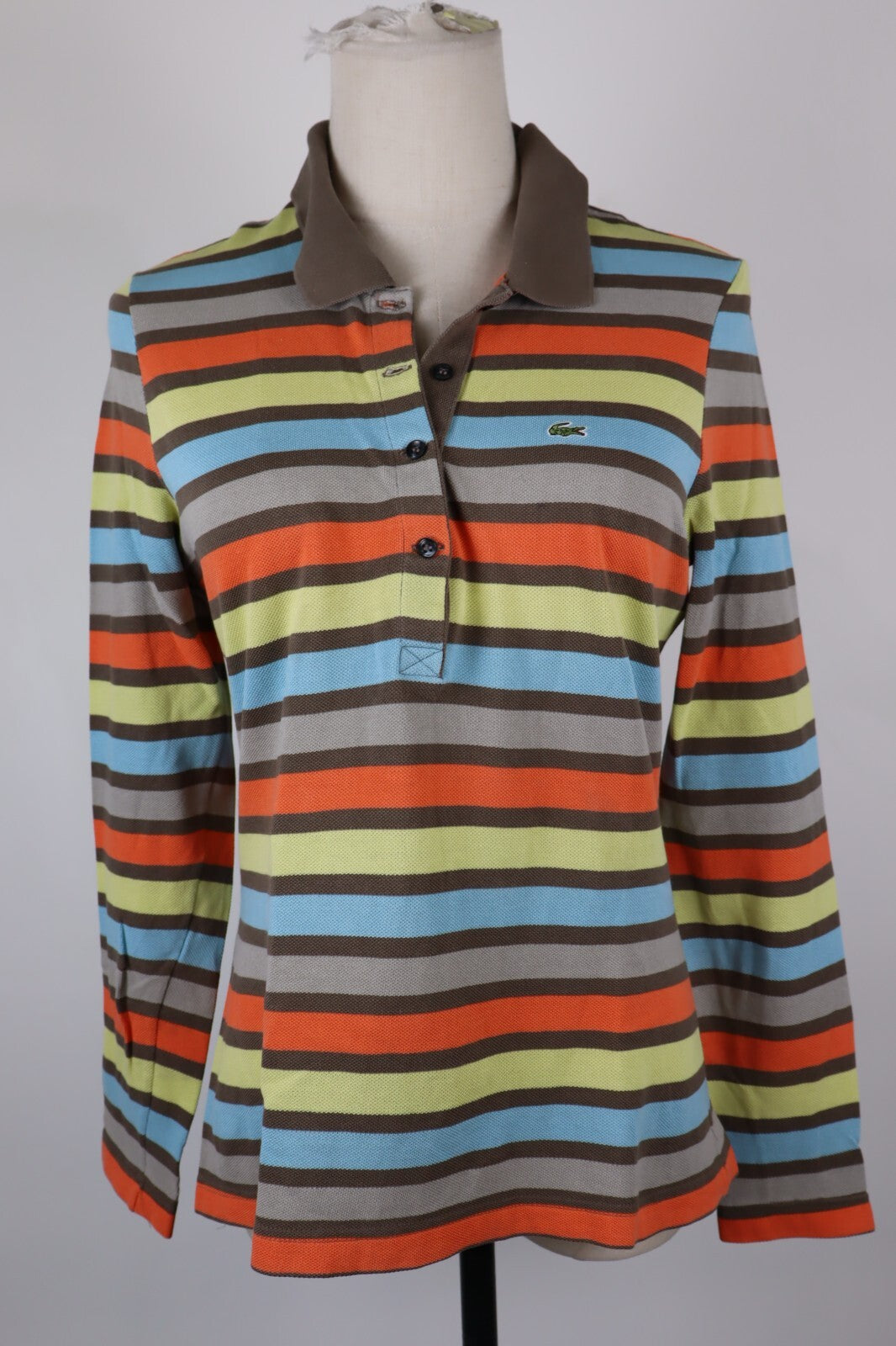 LACOSTE POLO MAGLIA DONNA COTONE TG. 40 WOMAN COTTON SHIRT CASUAL VINTAGE