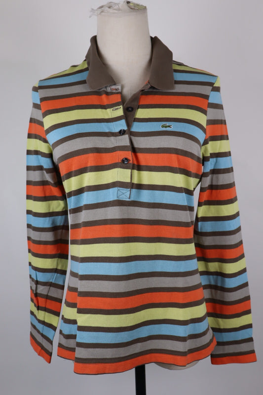 LACOSTE POLO MAGLIA DONNA COTONE TG. 40 WOMAN COTTON SHIRT CASUAL VINTAGE