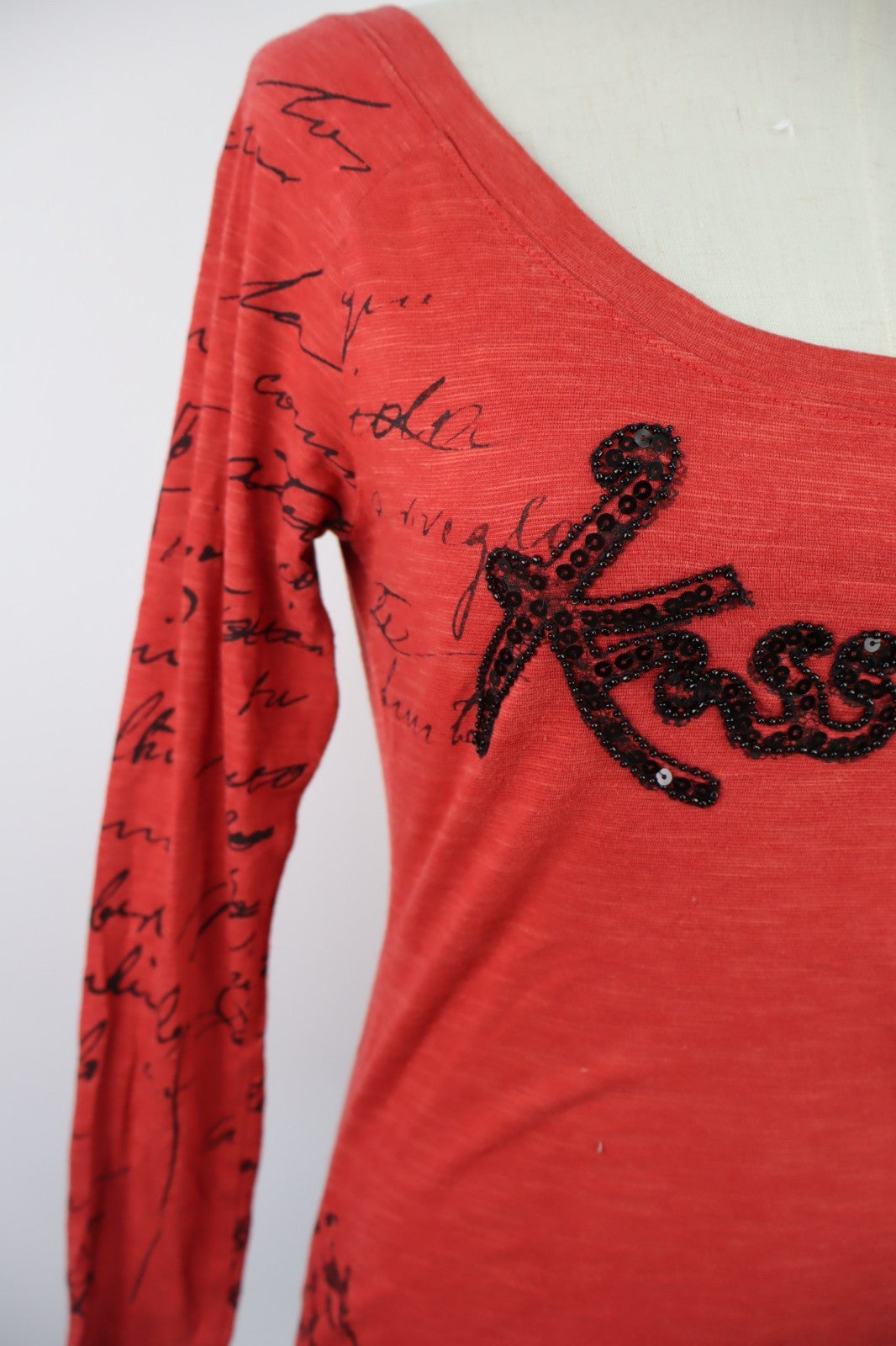 DESIGUAL MAGLIA DONNA TG. XS WOMAN CASUAL VINTAGE T-SHIRT TOP VISCOSA COTONE