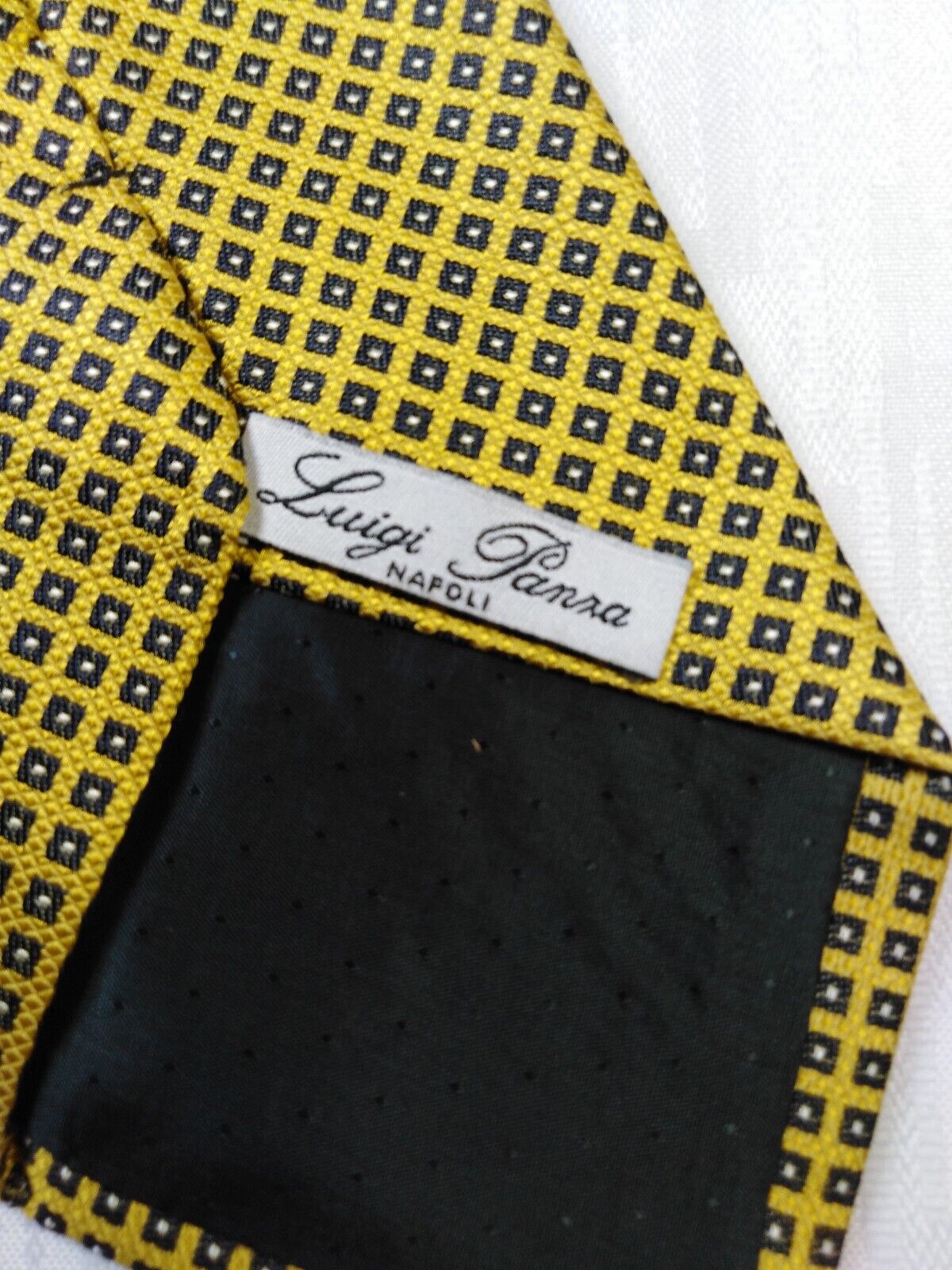 LUIGI PANZANAPOLI 100%  SILK TIE SETA CRAVATTA NECKTIE MADE IN ITALY