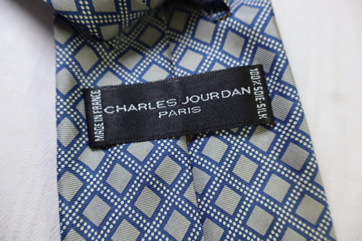 CHARLES JOURDAN 100% SILK TIE SETA CRAVATTA NECKTIE MADE IN FRANCE CLASSIC