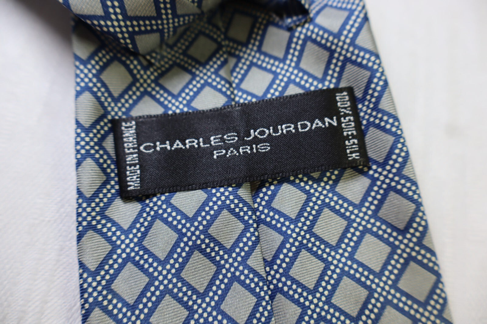 CHARLES JOURDAN 100% SILK TIE SETA CRAVATTA NECKTIE MADE IN FRANCE CLASSIC