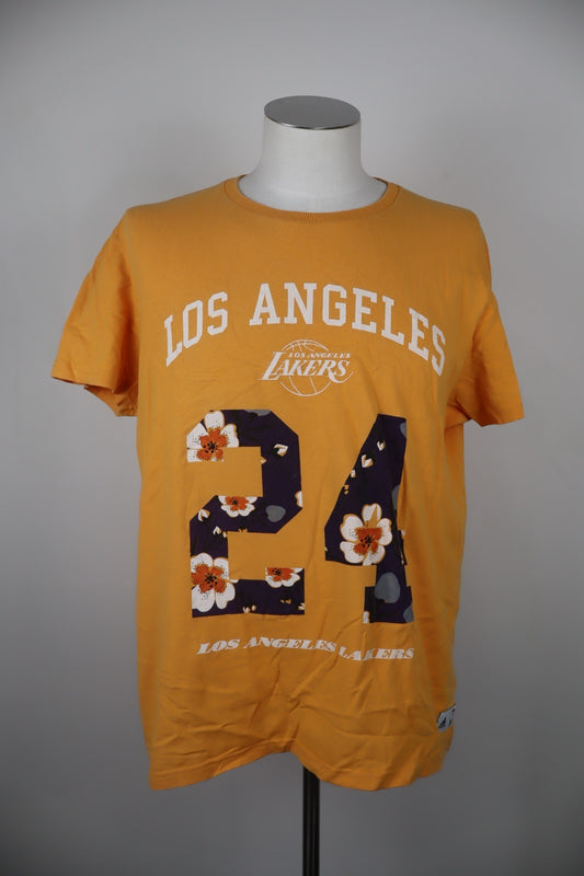 ADIDAS LOS ANGELES LAKERS 24 MAGLIA UOMO TG L MAN COTONE T-SHIRT VINTAGE LOGO