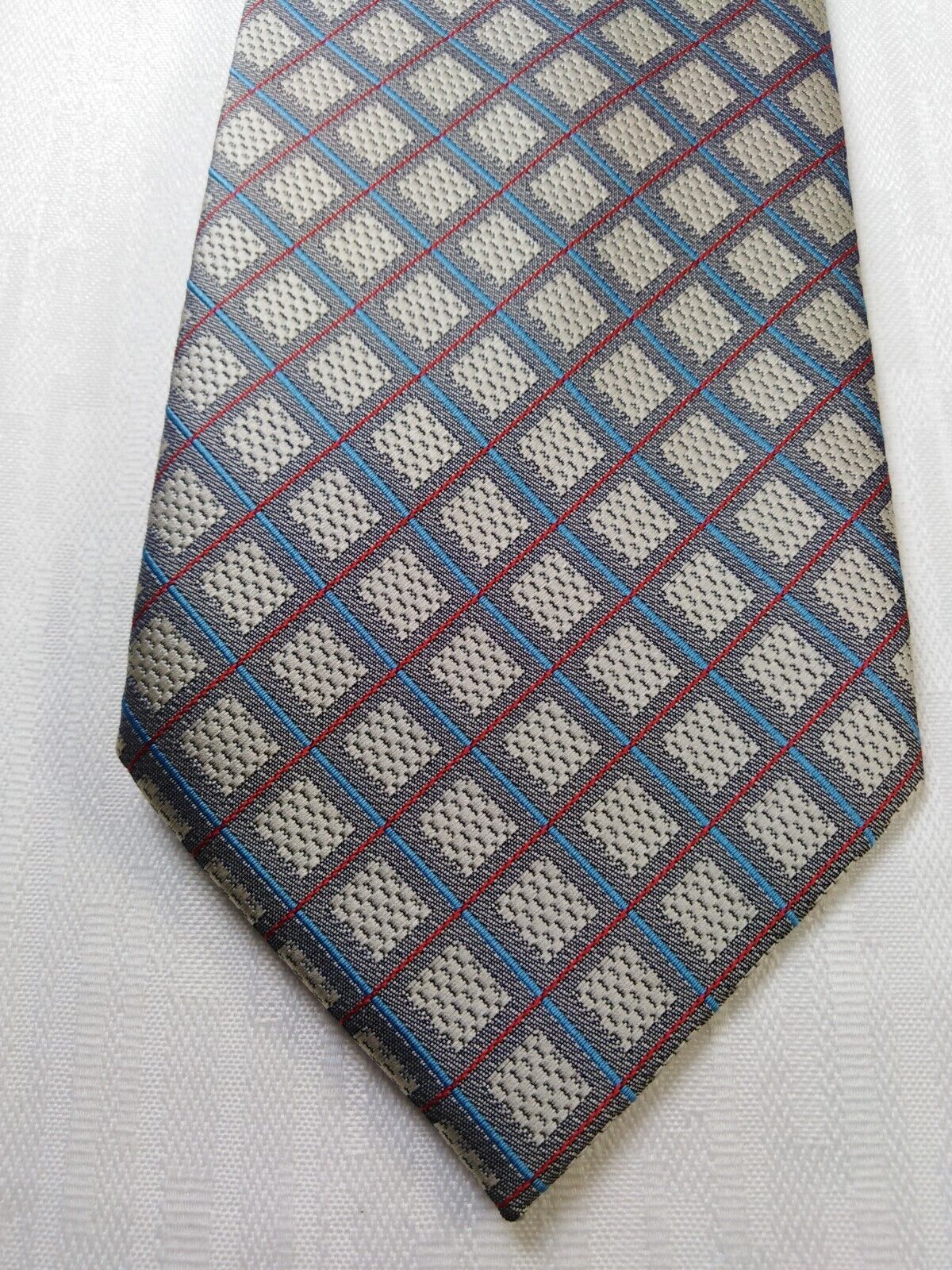 SCHAGARE 100% SETA SILK TIE CRAVATTA NECKTIE VINTAGE ITALY SELF TIPPED