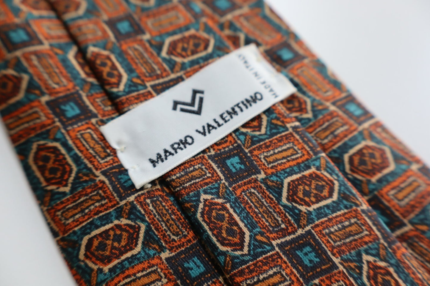 MARIO VALENTINO 100% SILK TIE SETA CRAVATTA NECKTIE MADE IN ITALY CLASSIC