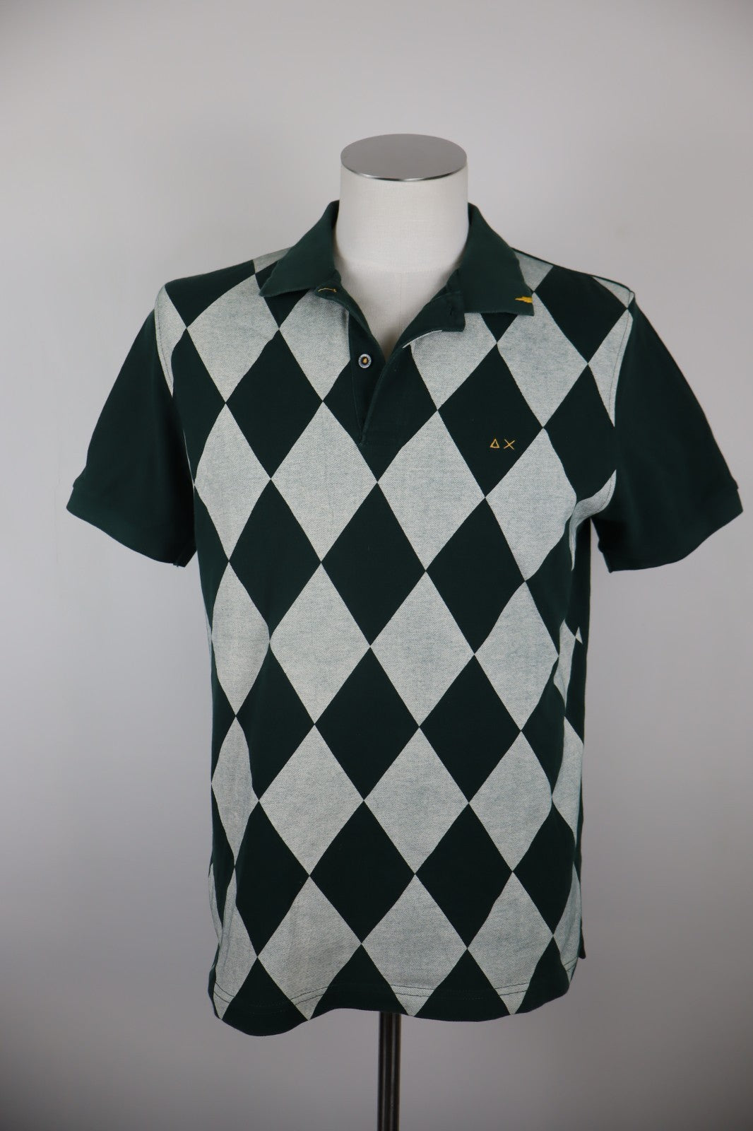 SUN68 POLO MAGLIA UOMO COTONE TG. M MAN COTTON T-SHIRT CASUAL VINTAGE LOGO