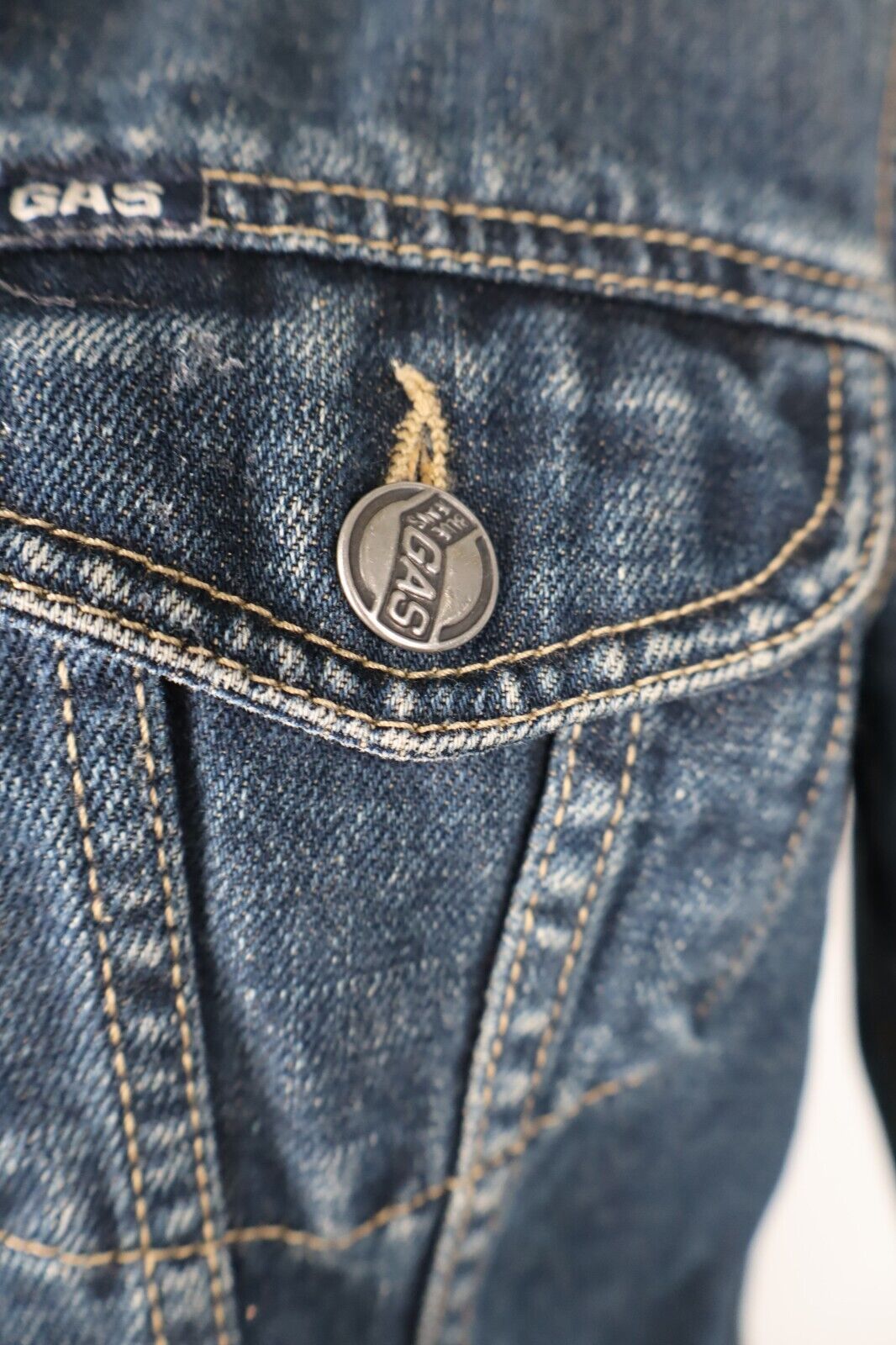 GAS JEANS GIUBBINO DONNA Tg. M WOMAN CASUAL JACKET COTONE COTTON DENIM VINTAGE