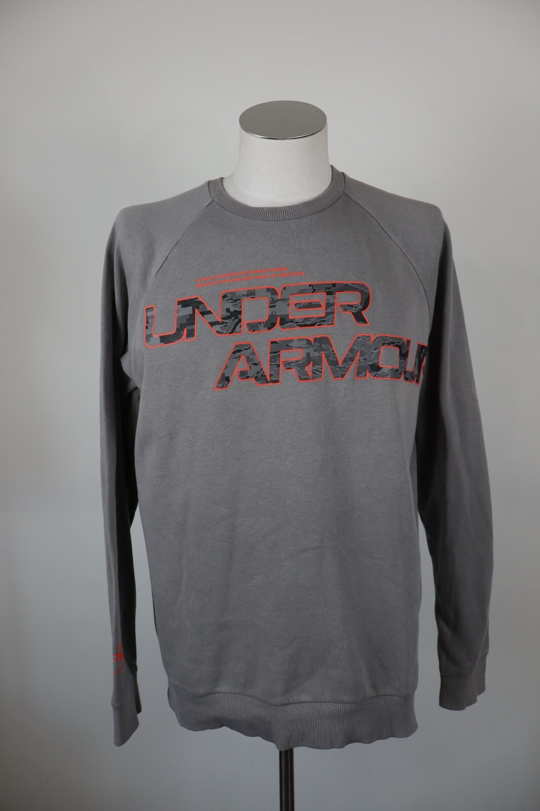 UNDER ARMOUR FELPA MAGLIA COTONE UOMO Tg M MAN COTTON JACKET SWEATSHIRT VINTAGE