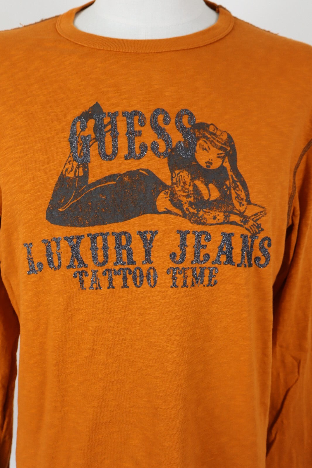 GUESS MAGLIA UOMO TG L MAN T-SHIRT CASUAL VINTAGE COTONE COTTON