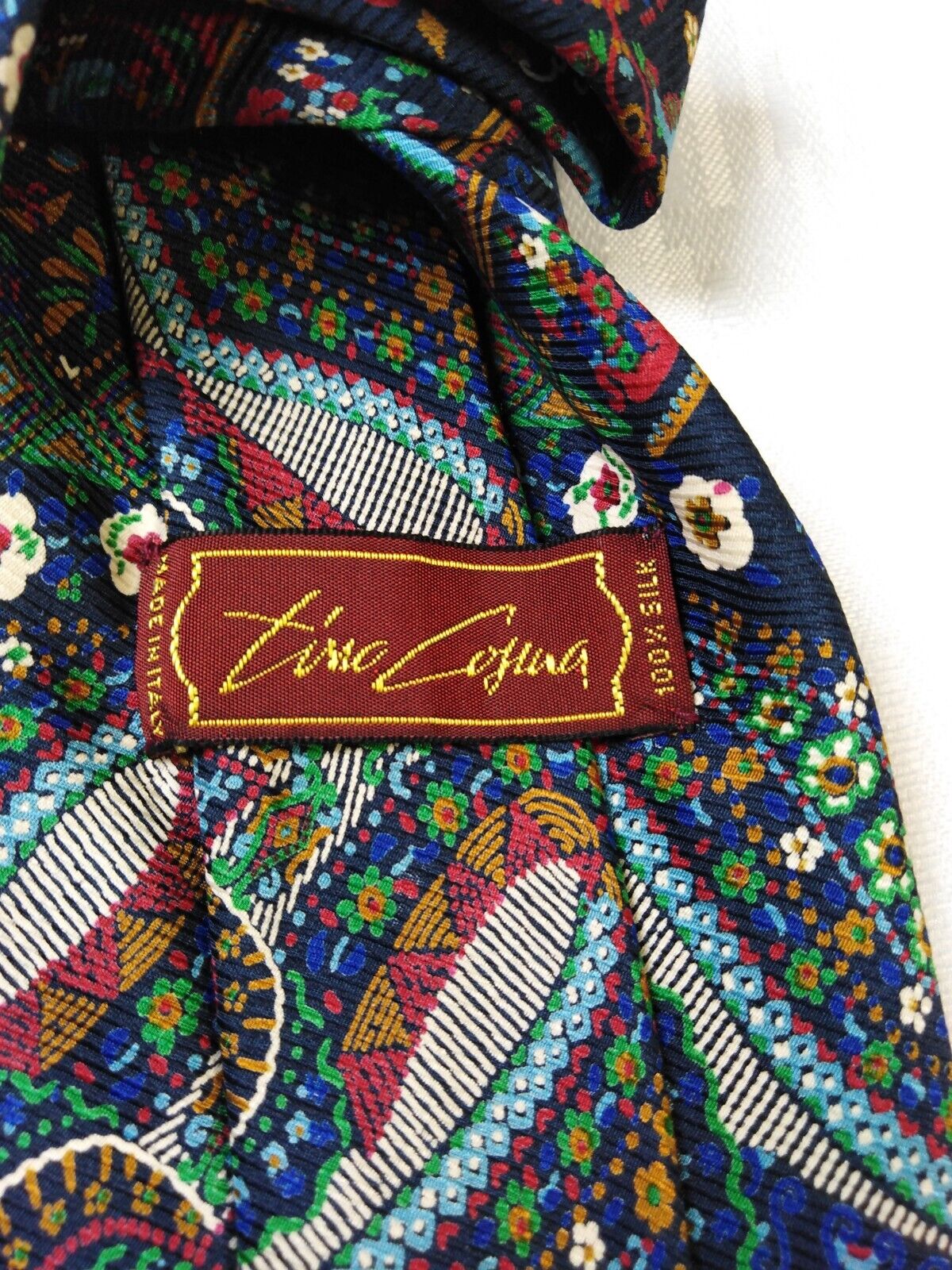 TINO COSMA 100% SETA SILK TIE CRAVATTA NECKTIE ITALY VINTAGE CLASSIC