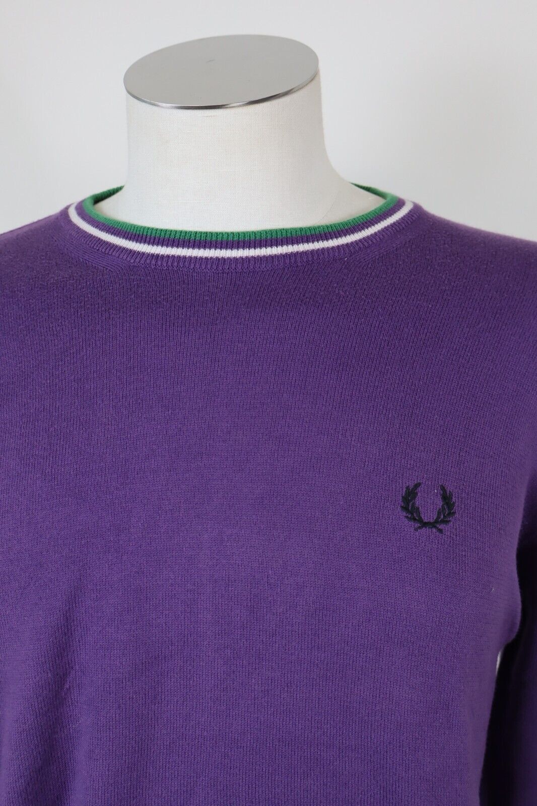 FRED PERRY MAGLIONE RAGAZZO COTONE VINTAGE UOMO TG 14 ANNI MAN SWEATER CASUAL