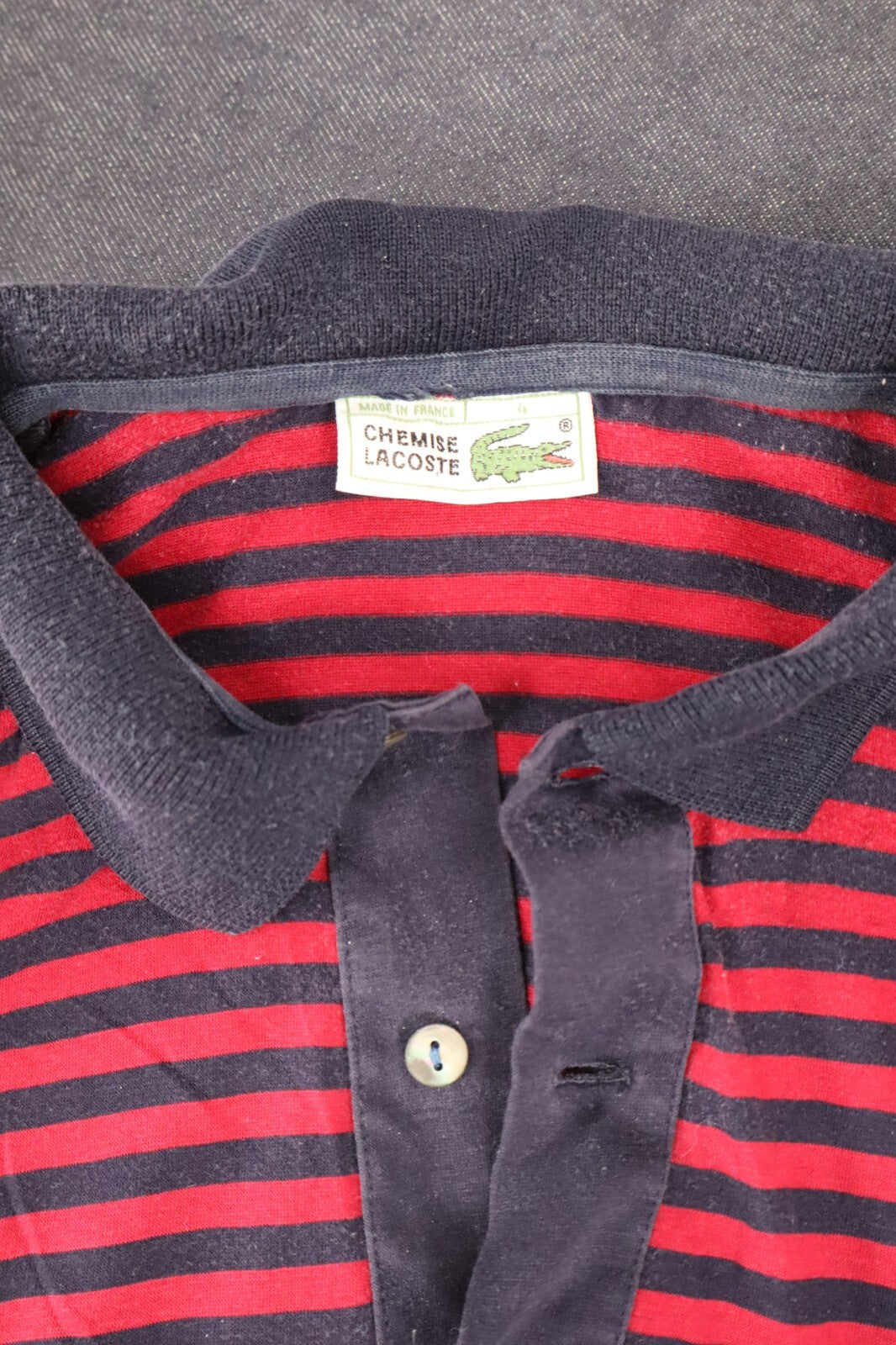 LACOSTE CHEMISE POLO MAGLIA UOMO COTONE TG. 4 MAN COTTON SHIRT CASUAL VINTAGE