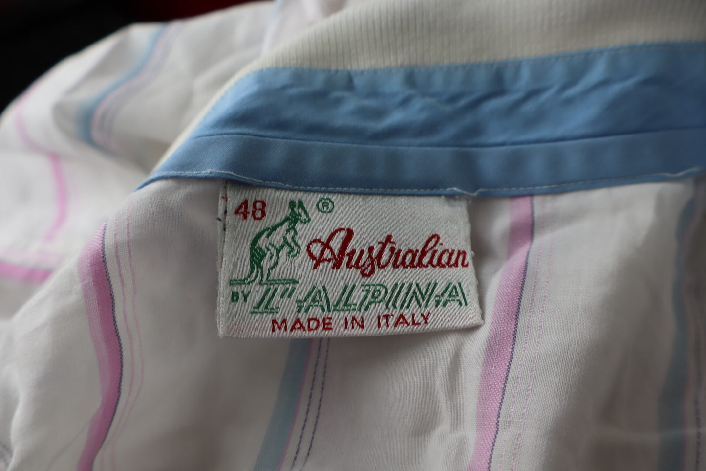 AUSTRALIAN L'ALPINA CAMICIA UOMO COTONE TG. 48 MAN CASUAL VINTAGE SHIRT