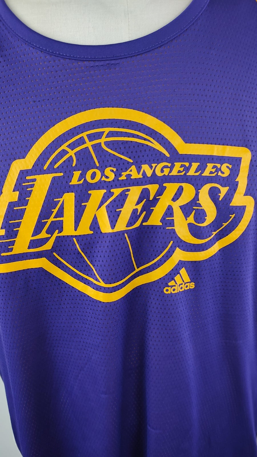 ADIDAS NBA LAKERS CANOTTA BASKET NBA UOMO TG. M SPORT MAN DOUBLE FACE