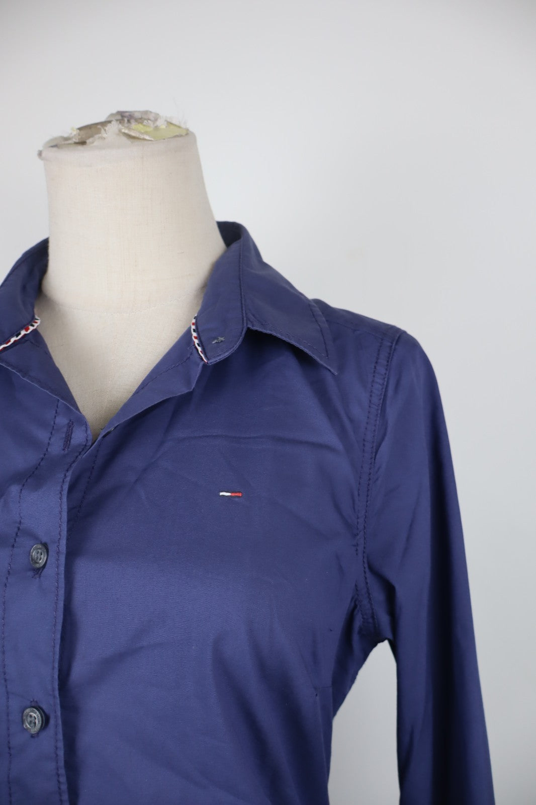 TOMMY HILFIGER DENIM DONNA TG L WOMAN SHIRT CASUAL VINTAGE COTONE COTTON LOGO