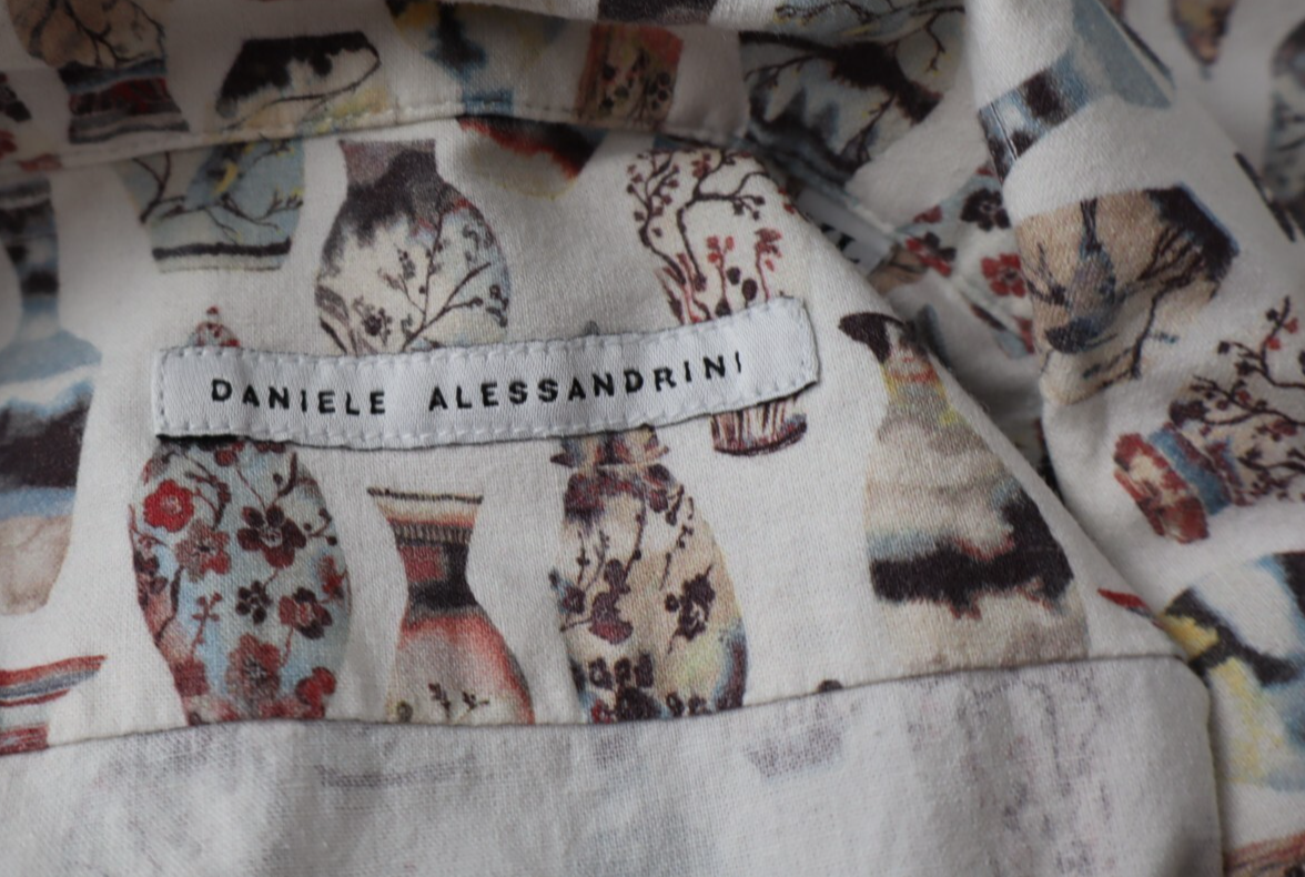 DANIELE ALESSANDRINI CAMICIA UOMO COTONE TG XL MAN CASUAL VINTAGE SHIRT COTTON