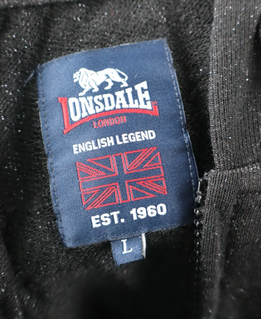 LONSDALE FELPA CON ZIP GIACCA DONNA Tg L WOMEN CASUAL VINTAGE SPORT JACKET