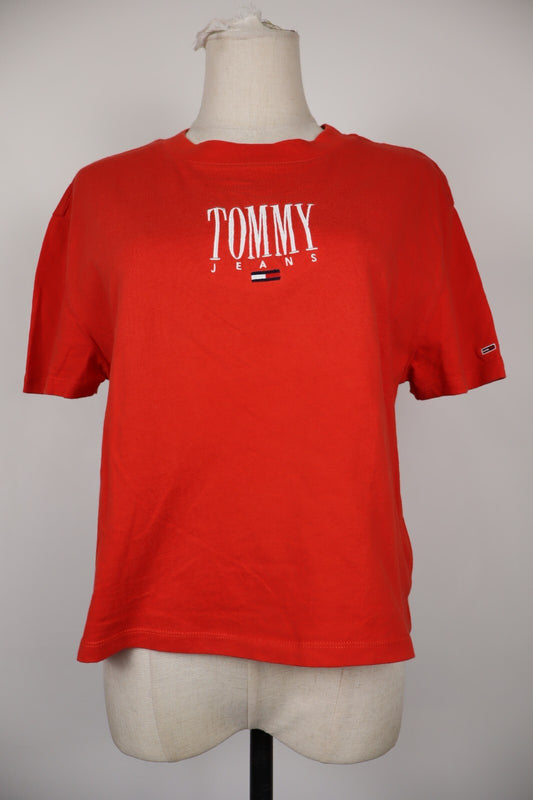 HILFIGER TOMMY JEANS MAGLIA DONNA TG. XS WOMAN CASUAL VINTAGE T-SHIRT TOP COTONE