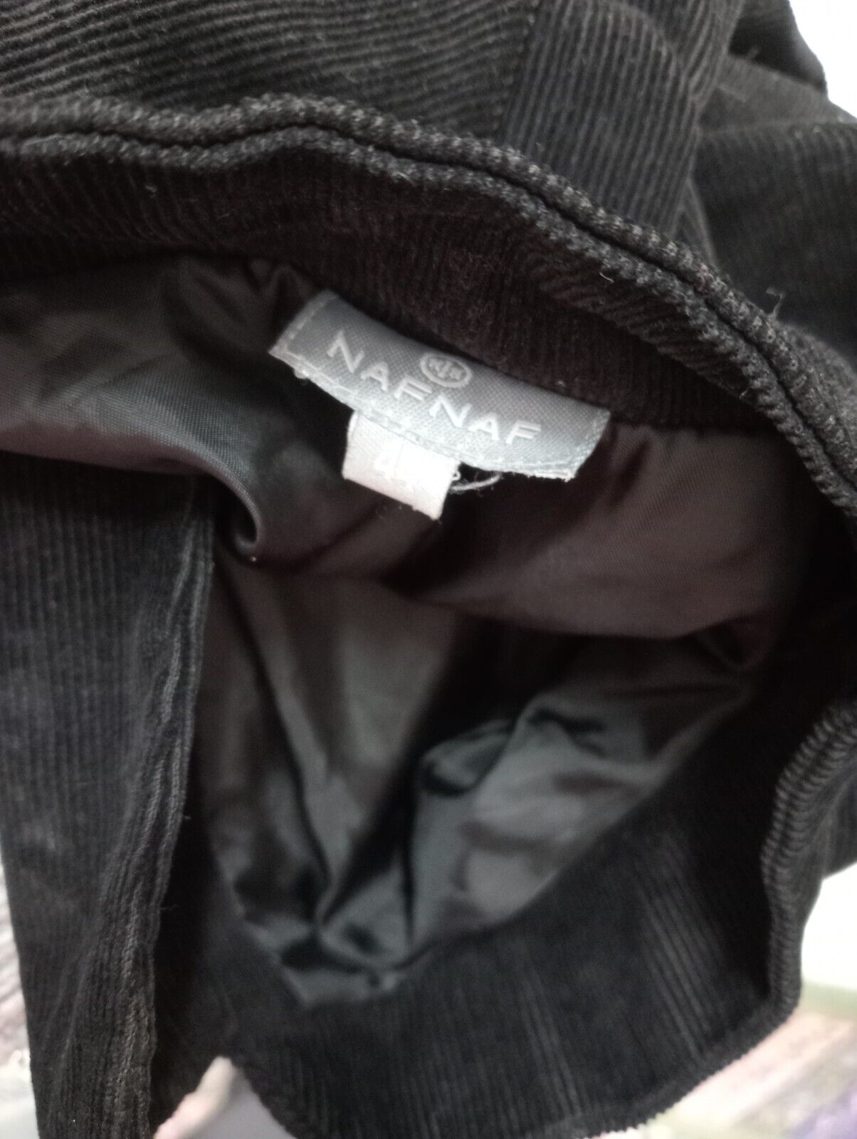 NAF NAF GIUBBINO VELLUTO A COSTE DONNA Tg 44 COTONE WOMAN JACKET CASUAL VINTAGE