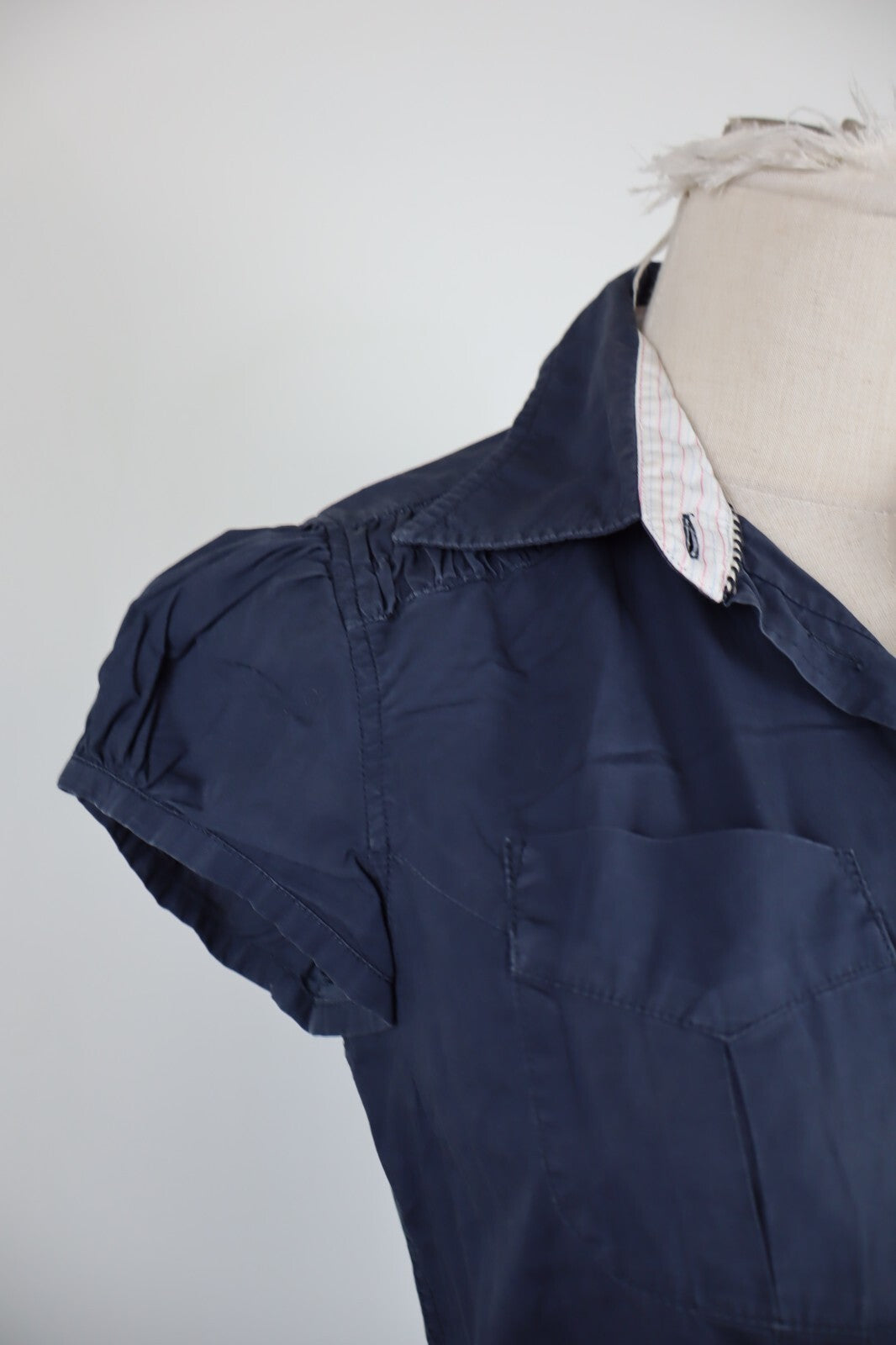 BLAUER CAMICIA DONNA TG. S WOMAN SHIRT CASUAL VINTAGE COTONE COTTON BOTTONI