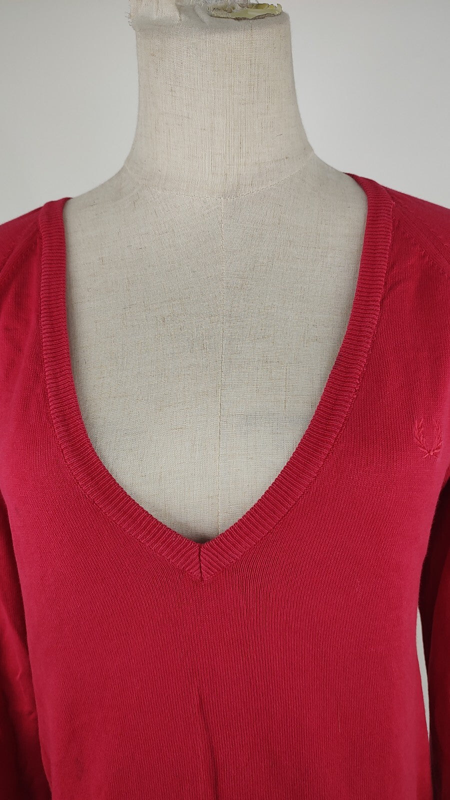 FRED PERRY MAGLIONE DONNA Tg. L WOMAN COTONE CASUAL SWEATER