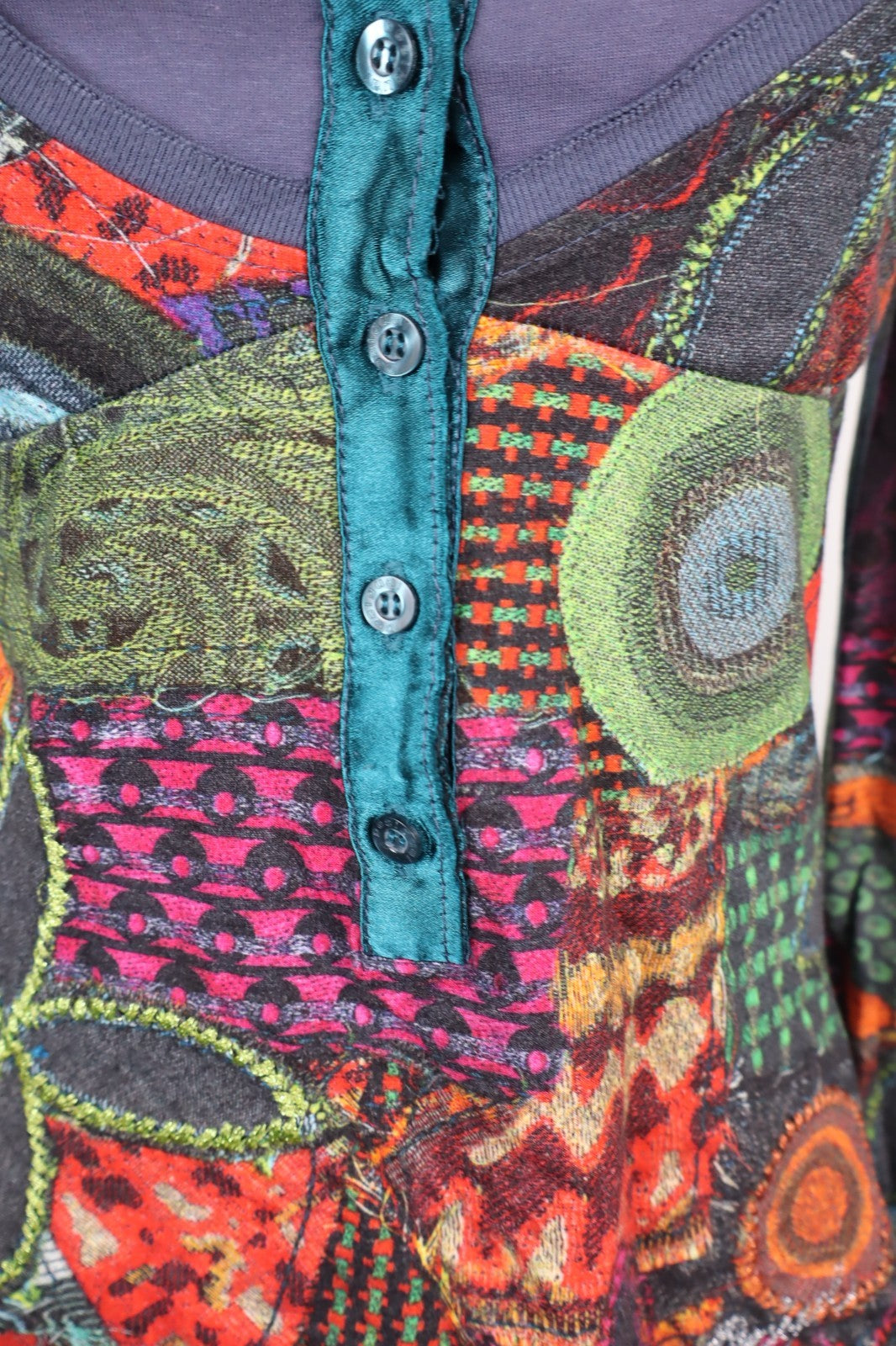 DESIGUAL MAGLIA DONNA TG. XS WOMAN CASUAL VINTAGE T-SHIRT COTONE