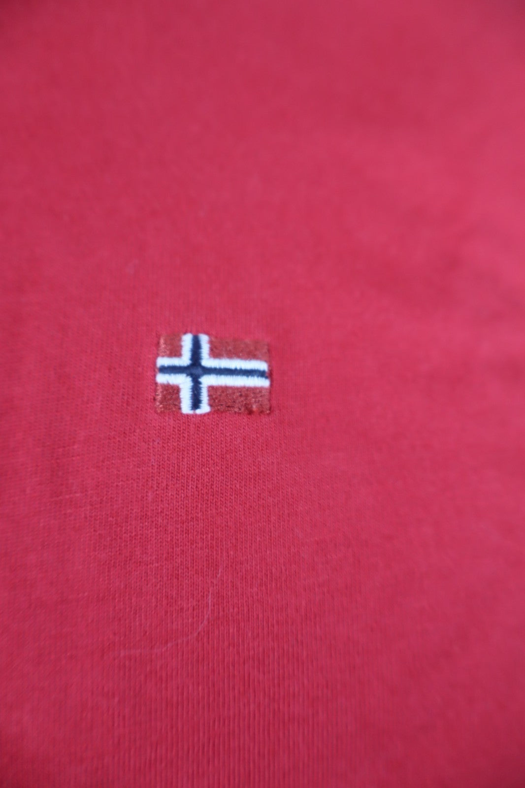 NAPAPIJRI MAGLIA COTONE UOMO TG. S MAN T- SHIRT CASUAL VINTAGE COTTON LOGO ROSSO
