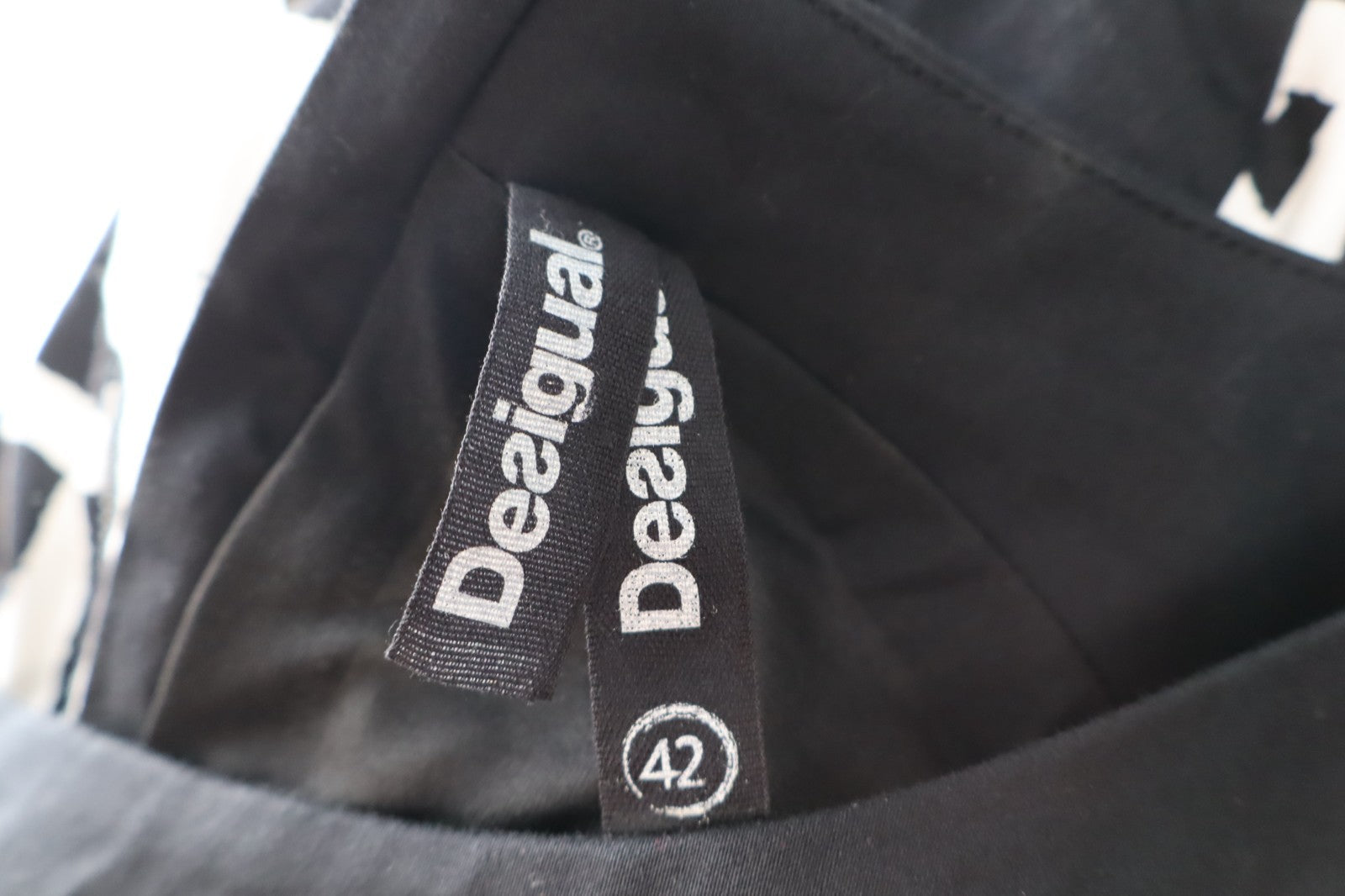DESIGUAL VESTITO ABITO SMANICATO DONNA TG 42 WOMAN CASUAL VINTAGE DRESS LOGO